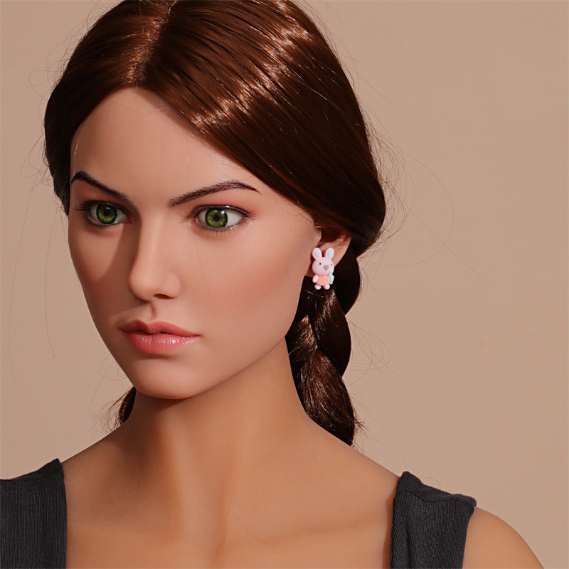 Wholesale Cute Animals Cartoon Flocking Earrings